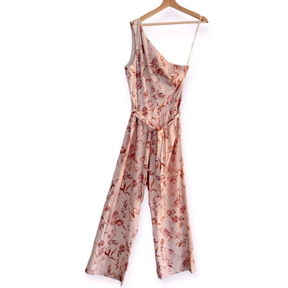 Antonio Melani Carlos One Shoulder Pink Tulip Jumpsuit Size 0 New View 3